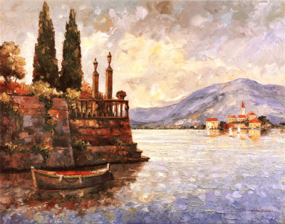 Evening Light On Lake Como by John Zaccheo Pricing Limited Edition Print image