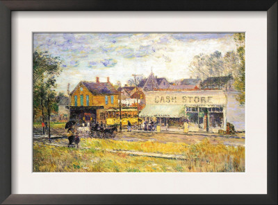 End Of The Tram, Oak Park, Illinois by Childe Hassam Pricing Limited Edition Print image
