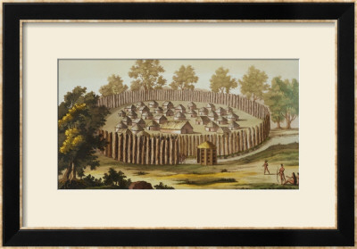 Village Of An Indigenous Tribe In Florida by John White Pricing Limited Edition Print image