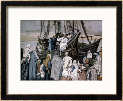 Jesus Preaching On A Boat by James Tissot Pricing Limited Edition Print image