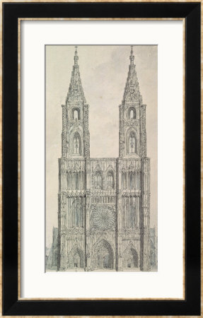 West Front Of Strasbourg Cathedral by John Carter Pricing Limited Edition Print image