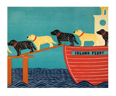 Island Ferry by Stephen Huneck Pricing Limited Edition Print image