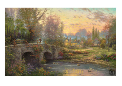 Cobblestone Evening by Thomas Kinkade Pricing Limited Edition Print image