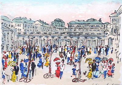 Paris, Le Palais-Royal by Urbain Huchet Pricing Limited Edition Print image