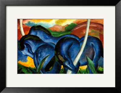 The Large Blue Horses, 1911 by Franz Marc Pricing Limited Edition Print image