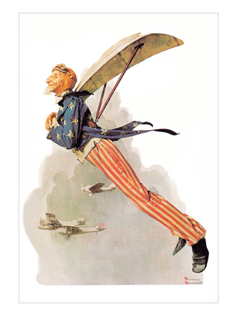 Uncle Sam Takes Wings by Norman Rockwell Pricing Limited Edition Print image