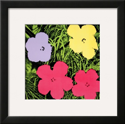 Flowers, C.1970 (1 Purple, 1 Yellow, 2 Pink) by Andy Warhol Pricing Limited Edition Print image