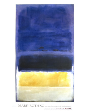 Untitled (Blue, Dark Blue, Yellow) by Mark Rothko Pricing Limited Edition Print image