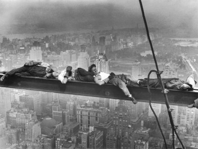 Break Time, Rockefeller Center, 1932 by Charles C. Ebbets Pricing Limited Edition Print image