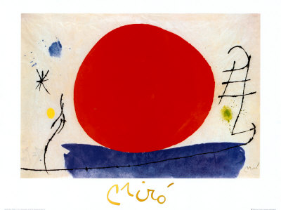 The Red Sun by Joan Miró Pricing Limited Edition Print image