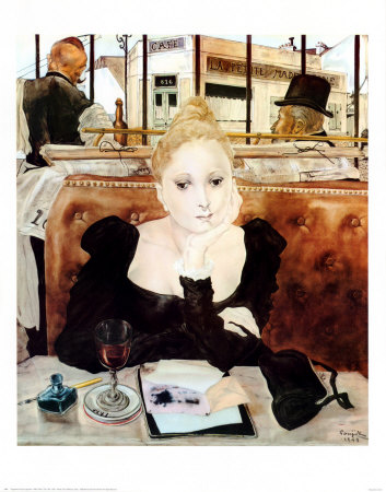 The Cafe by Tsuguharu Foujita Pricing Limited Edition Print image