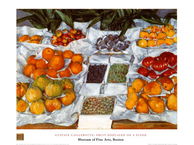 Fruit Displayed On A Stand by Gustave Caillebotte Pricing Limited Edition Print image