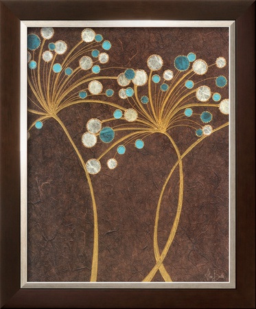 Teal Bubble Flowers by Alan Buckle Pricing Limited Edition Print image