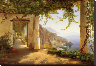 View To The Amalfi Coast by Carl Frederic Aagaard Pricing Limited Edition Print image