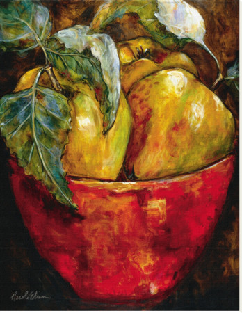 Apples In Red Bowl by Nicole Etienne Pricing Limited Edition Print image