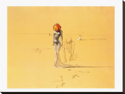 Female Figure With Head Of Flowers, 1937 by Salvador Dali Pricing Limited Edition Print image