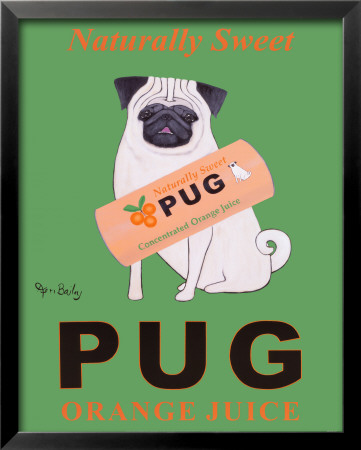 Pug Orange Juice by Ken Bailey Pricing Limited Edition Print image