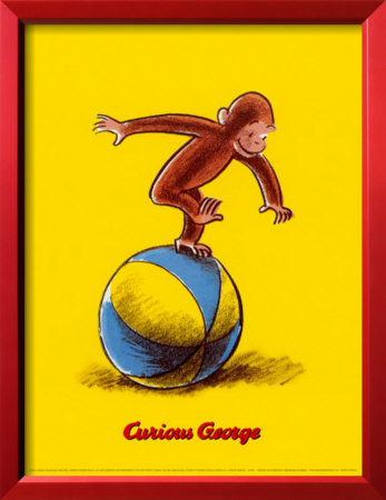 Curious George Plays On A Ball by H. A. & Margret E. Rey Pricing Limited Edition Print image
