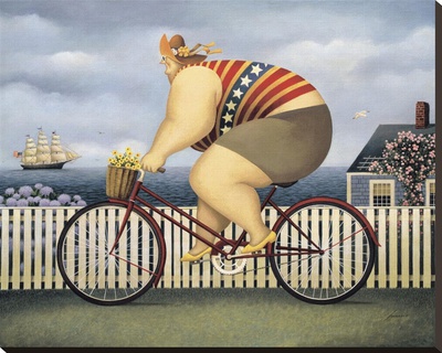 Mary's New Bike by Lowell Herrero Pricing Limited Edition Print image