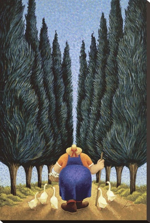 Cypress & Geese by Lowell Herrero Pricing Limited Edition Print image