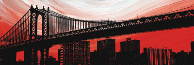 Manhattan Bridge Aura by Erin Clark Pricing Limited Edition Print image