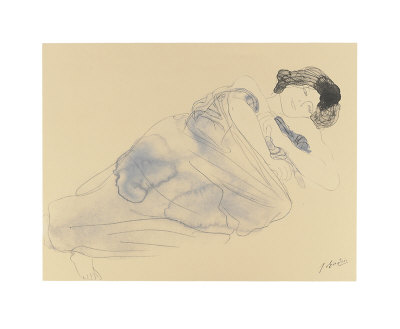 Femme Vetue Allongee Sur Flanc by Auguste Rodin Pricing Limited Edition Print image