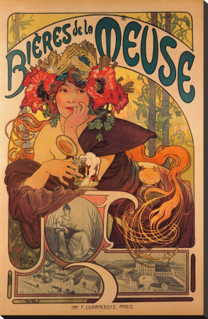 Bieres De La Meuse by Alphonse Mucha Pricing Limited Edition Print image
