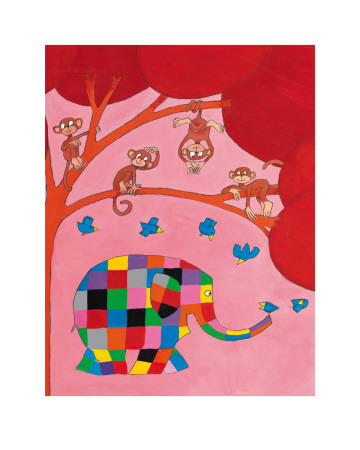 Elmer And The Monkeys by David Mckee Pricing Limited Edition Print image