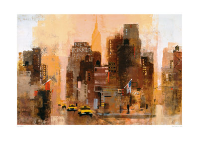 New Yorker And Cabs by Colin Ruffell Pricing Limited Edition Print image