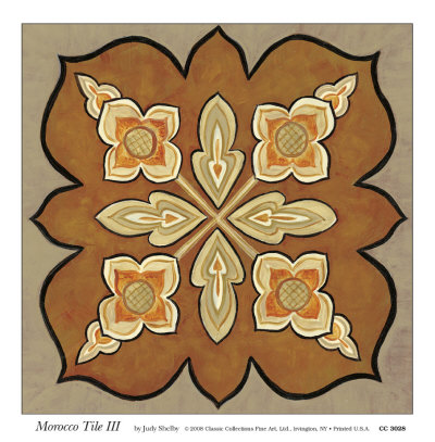 Morocco Tile Iii by Judy Shelby Pricing Limited Edition Print image