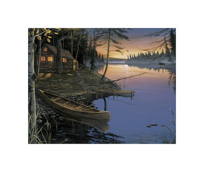 Canoe At The Cabin by Ervin Molnar Pricing Limited Edition Print image