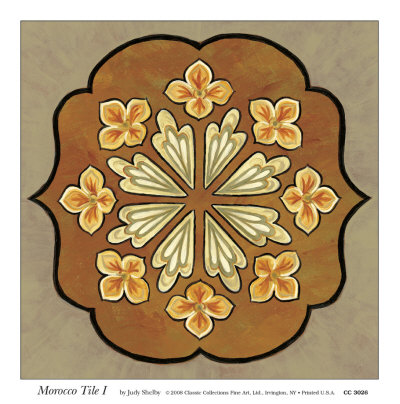 Morocco Tile I by Judy Shelby Pricing Limited Edition Print image