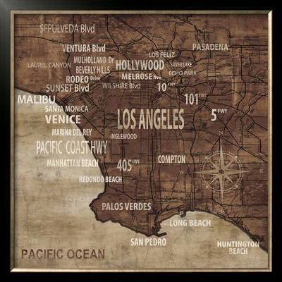 Map Of Los Angeles by Luke Wilson Pricing Limited Edition Print image