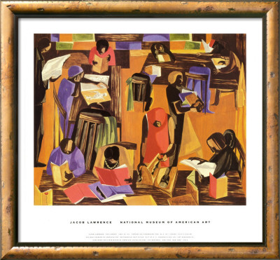 Library, 1969 by Jacob Lawrence Pricing Limited Edition Print image