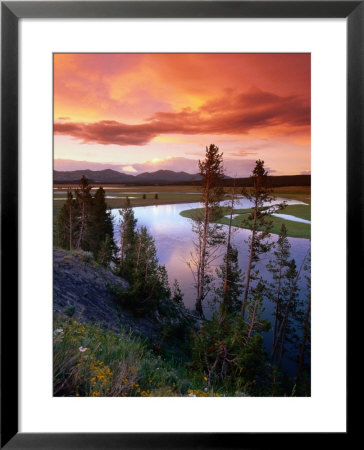 Yellowstone River Meandering Through Hayden Valley At Sunset, Yellowstone National Park, Usa by John Elk Iii Pricing Limited Edition Print image