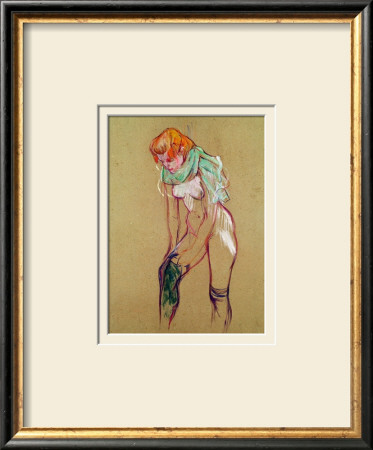 Woman Pulling Up Her Stocking, 1894 by Henri De Toulouse-Lautrec Pricing Limited Edition Print image