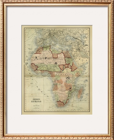 Antique Map Of Africa by Alvin Johnson Pricing Limited Edition Print image
