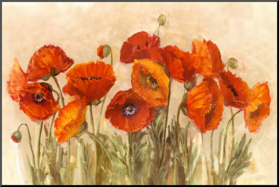 Vibrant Poppies by Carol Rowan Pricing Limited Edition Print image