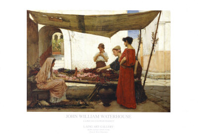 A Grecian Flower Market by John William Waterhouse Pricing Limited Edition Print image