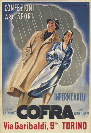Cofra Raincoats by Marcello Dudovich Pricing Limited Edition Print image