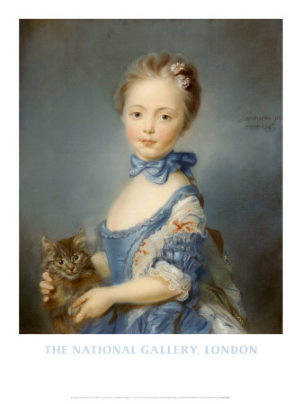 Girl With A Kitten by Jean-Baptiste Perronneau Pricing Limited Edition Print image