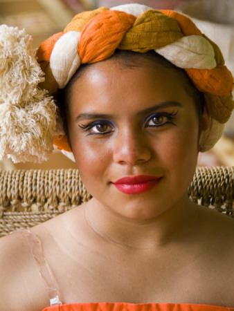 Young Woman In Traditional Dress And Headdress by Bill Bachmann Pricing Limited Edition Print image