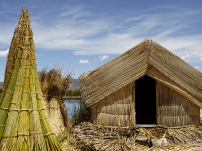 Floating Reed Island On Lake Titicaca by Shania Shegedyn Pricing Limited Edition Print image