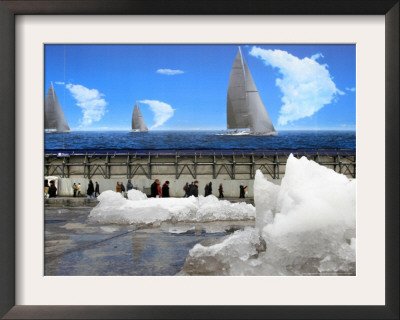 People Walk Near Red Square After The First Snow Fall In Moscow, Monday, October 30, 2006 by Misha Japaridze Pricing Limited Edition Print image