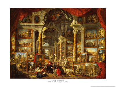 Views Of Modern Rome 18Th Century by Giovanni Paolo Pannini Pricing Limited Edition Print image