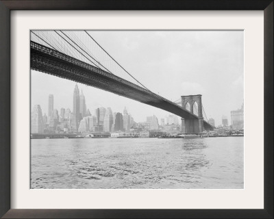Brooklyn Bridge And Lower Manhattan, New York, New York by Tony Camerano Pricing Limited Edition Print image