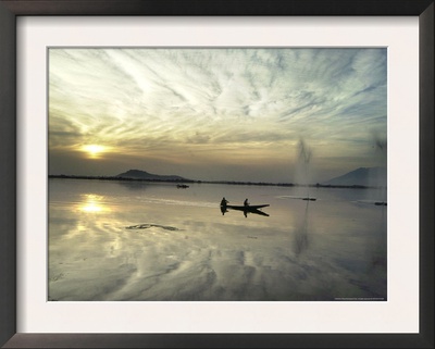 Kashmiri Women Row Their Shikara In Dal Lake In Srinagar, India by Mukhtar Khan Pricing Limited Edition Print image