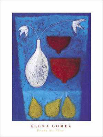 Pears On Blue by Elena Gomez Pricing Limited Edition Print image