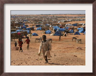 Children Play In The North Darfur Refugee Camp Of El Sallam On Wednesday October 4, 2006 by Alfred De Montesquiou Pricing Limited Edition Print image
