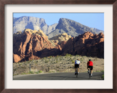 Two Cyclists, Red Rock Canyon National Conservation Area, Nevada, May 6, 2006 by Jae C. Hong Pricing Limited Edition Print image